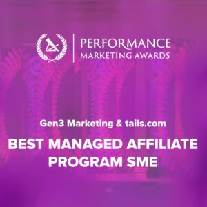 Performance Marketing Awards, Afflusion Marketing & tails.com, Best Managed Affiliate Program SME